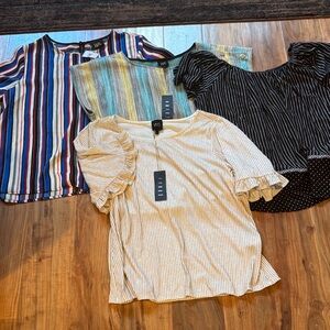 W5 brand NWT set of 4 size large tops